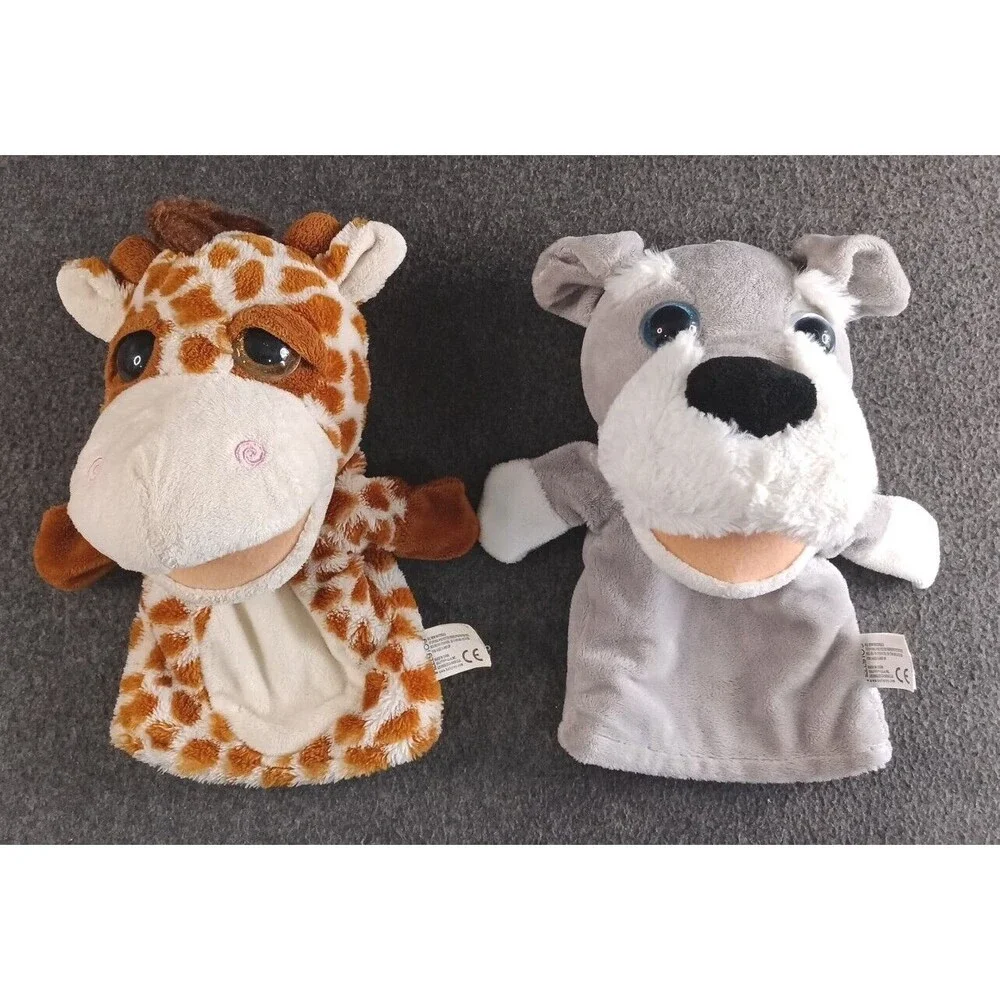 Kelly Toy Jungle Friend Giraffe & Dog Hand Puppets 10